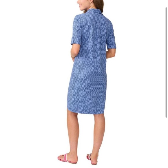 NWOT JMclaughlin Lawrence Geometric Sheath Dress in Blue - Picture 7 of 7